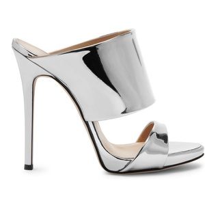 Giuseppe Zanitti Silver high heeled sandal